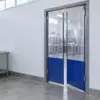 Маятниковая распашная двустворчатая эластичная дверь из ПВХ 250*160